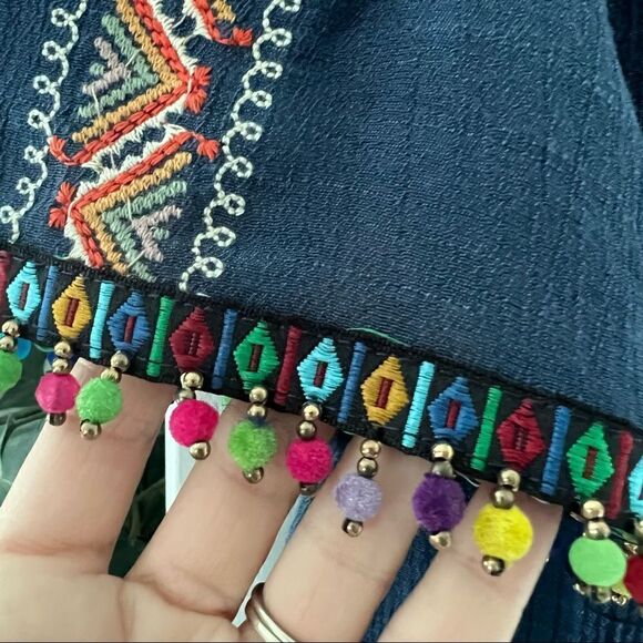 Anthropologie THML Embroidered Off the Shoulder Romper - Picture 3 of 9